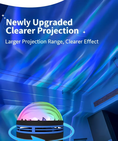 LED Aurora Projector Light | Powered by USB, Features Remote Control, RGB Lighting Effects, Touch Control, 16 Color Options, Ideal for Setting a Romantic Starry Sky Ambiance in Bedrooms And Living Rooms
